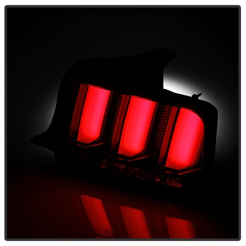 SPYDER - Tail Lights - Spyder 05-09 Ford Mustang (Red Light Bar) LED Tail Lights - Black ALT-YD-FM05V3-RBLED-BK - Anything Coyote