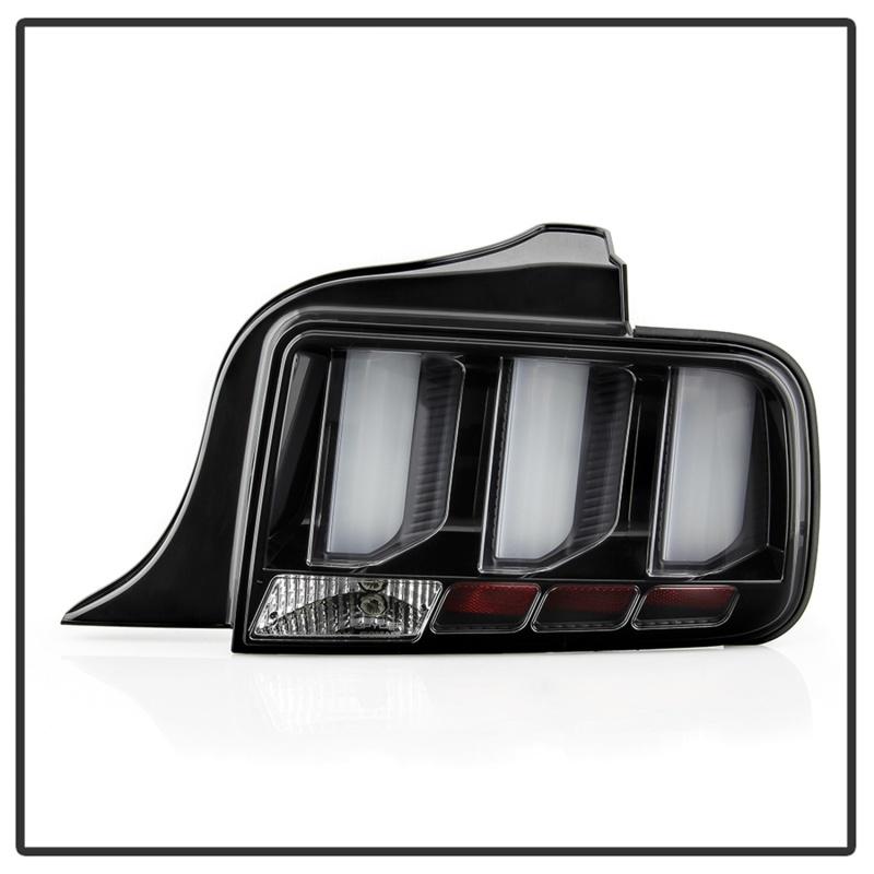 SPYDER - Tail Lights - Spyder 05-09 Ford Mustang (White Light Bar) LED Tail Lights - Black ALT-YD-FM05V3-LED-BK - Anything Coyote