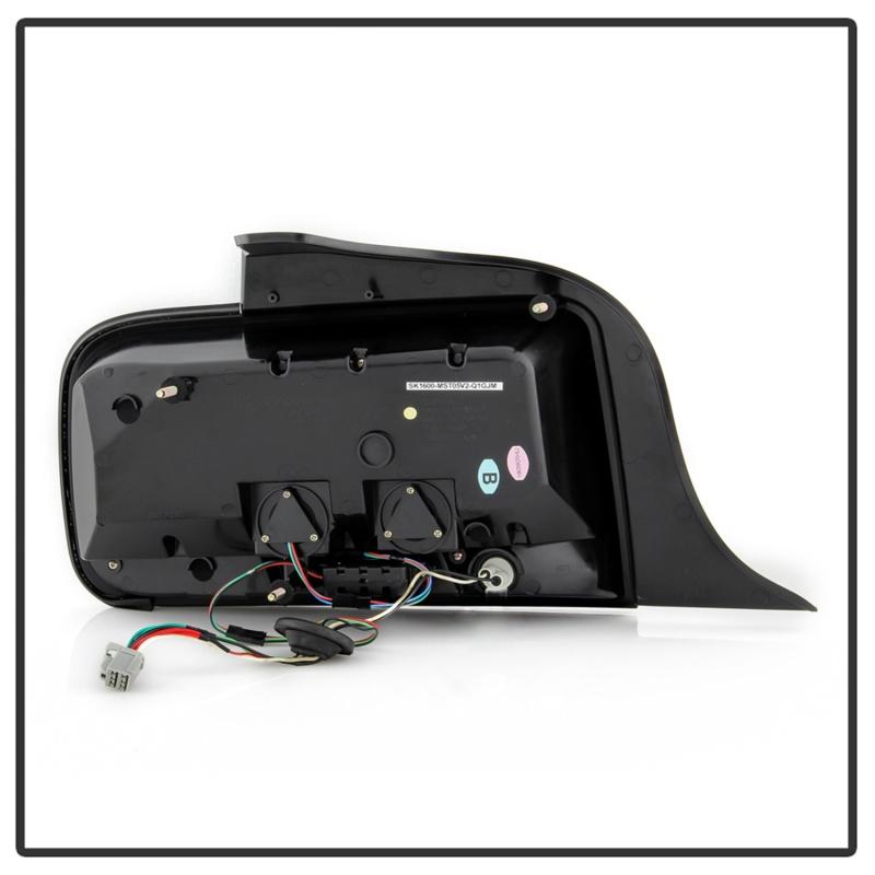 SPYDER - Tail Lights - Spyder 05-09 Ford Mustang (White Light Bar) LED Tail Lights - Black ALT-YD-FM05V3-LED-BK - Anything Coyote