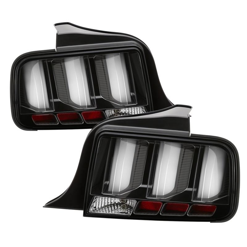 SPYDER - Tail Lights - Spyder 05-09 Ford Mustang (White Light Bar) LED Tail Lights - Black ALT-YD-FM05V3-LED-BK - Anything Coyote