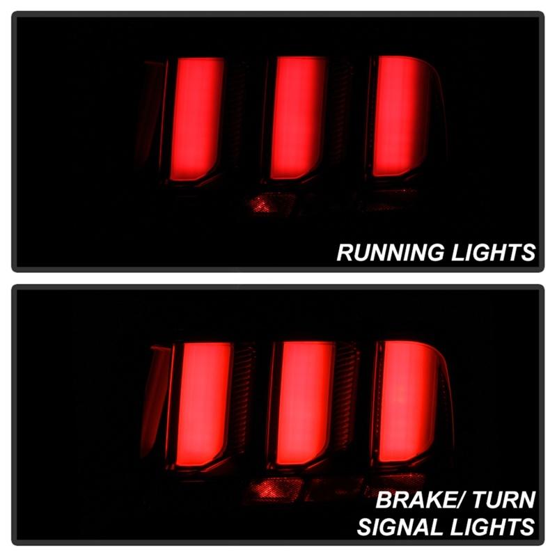 SPYDER - Tail Lights - Spyder 05-09 Ford Mustang (White Light Bar) LED Tail Lights - Smoke ALT-YD-FM05V3-LED-SM - Anything Coyote