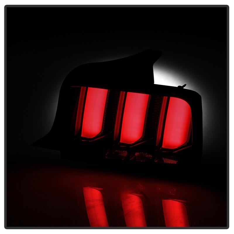 SPYDER - Tail Lights - Spyder 05-09 Ford Mustang (White Light Bar) LED Tail Lights - Smoke ALT-YD-FM05V3-LED-SM - Anything Coyote