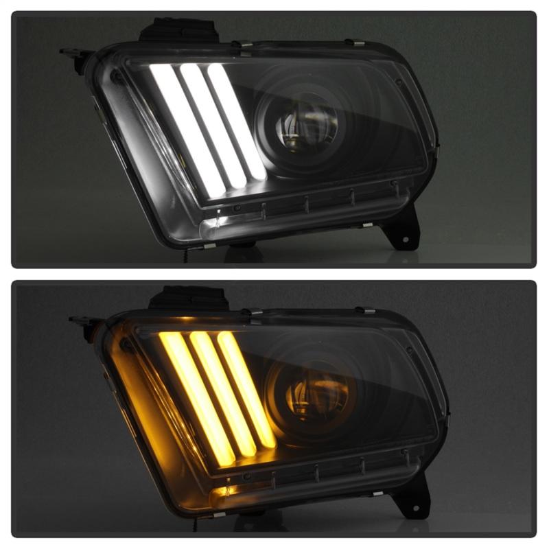 SPYDER - Headlights - Spyder 13-14 Ford Mustang (HID Only) Projector Headlights w/Turn Signals - Blk PRO-YD-FM13HID-BK - Anything Coyote