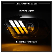 Load image into Gallery viewer, SPYDER - Headlights - Spyder 13-14 Ford Mustang (HID Only) Projector Headlights w/Turn Signals - Blk PRO-YD-FM13HID-BK - Anything Coyote