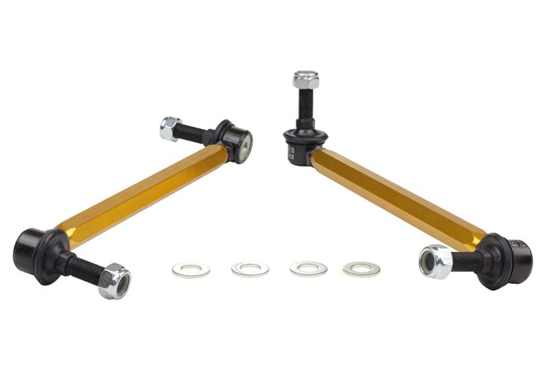 Whiteline - Sway Bar Endlinks - Whiteline 05+ Mustang Coupe 8cyl (Inc Shelby GT/ GT500) Front Swaybar Link Kit H/Duty Adj Steel Ball - Anything Coyote