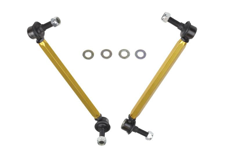 Whiteline - Sway Bar Endlinks - Whiteline 05+ Mustang Coupe 8cyl (Inc Shelby GT/ GT500) Front Swaybar Link Kit H/Duty Adj Steel Ball - Anything Coyote
