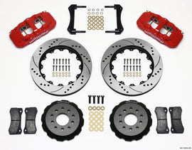 Wilwood - Big Brake Kits - Wilwood AERO6 Front Hat Kit 14.00 Drilled Red 2005-2014 Mustang - Anything Coyote