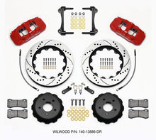 Load image into Gallery viewer, Wilwood - Big Brake Kits - Wilwood AERO6 Front Hat Kit 14.00 Drilled Red 2015-Up Mustang w/Lines - Anything Coyote