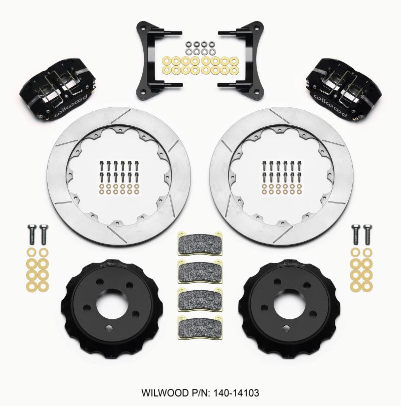 Wilwood - Big Brake Kits - Wilwood Dynapro Radial Front Drag Kit 12.88 Vented 2015-Up Mustang - Anything Coyote