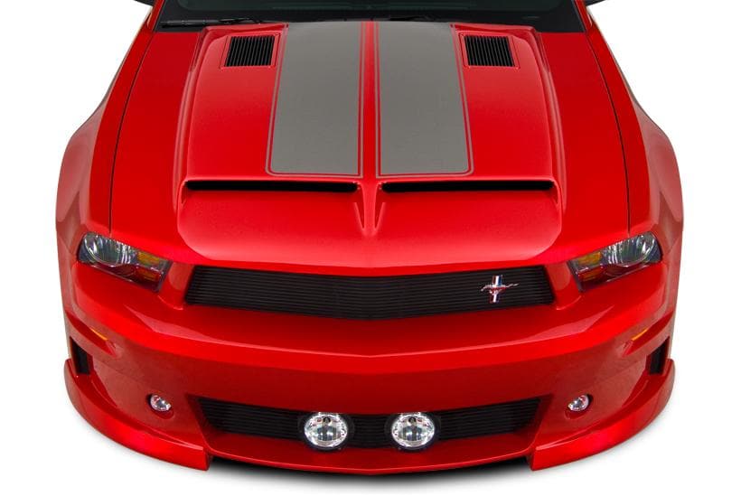 10-12 Mustang Type 4 Ram Air Hood w/ Billet Heat Extractors